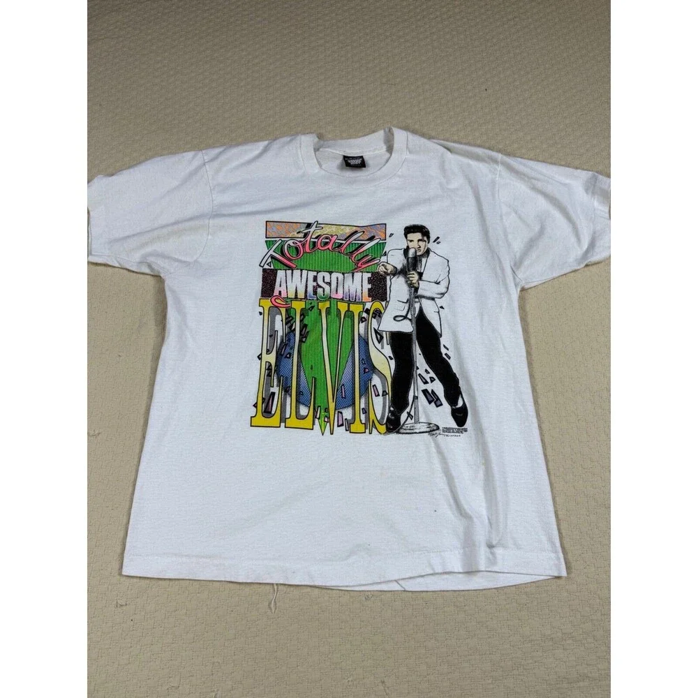 Elvis‎ Presley 1987 Shirt Screen Stars Single Stitch Totally Awesome | Size XL
